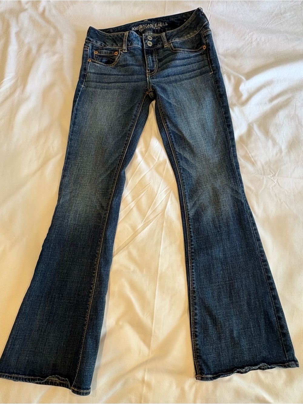 American Eagle Outfitters Women’s Dark Blue Flare Jeans